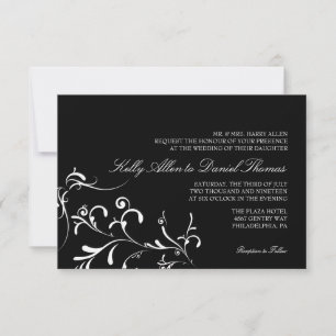 Wedding Invitation   Floral Grace  blw