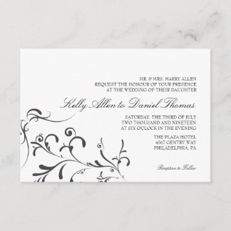 Wedding Invitation | Floral Grace |wb