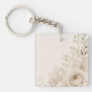 Wedding Invitation for Modern European Events Key Ring
