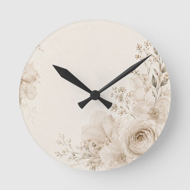 Wedding Invitation for Modern European Events Round Clock (Front)