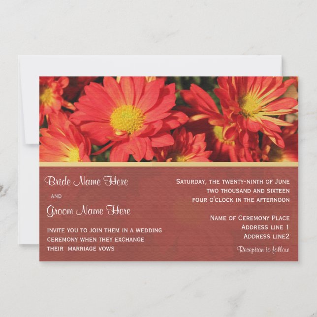 Wedding invitation from bride and groom. (Front)