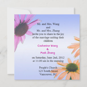 Wedding invitation from bride and groom's parents,