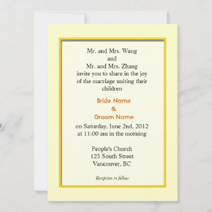wedding invitation from bride and groom's parents.