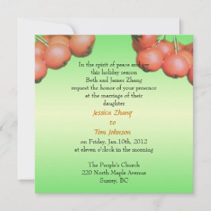 wedding invitation from bride's parents.