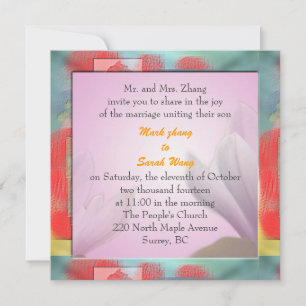 wedding invitation from  groom's parents