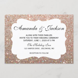 Wedding Invitation - Glit Fab Two - Rose Gold