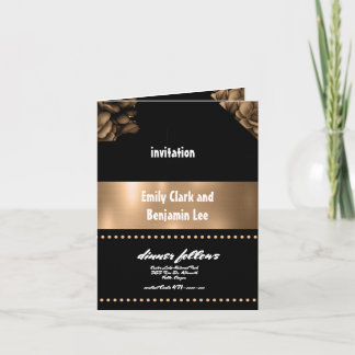 wedding invitation gold colourfolding card