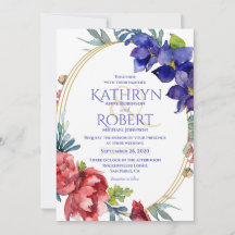 Wedding Invitation | Happiness Floral Watercolor