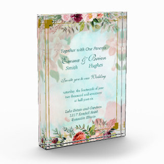 Wedding invitation keepsake photo block