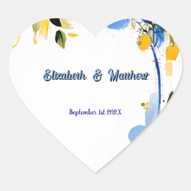 Wedding invitation La Dolce Vita  Heart Sticker (Front)