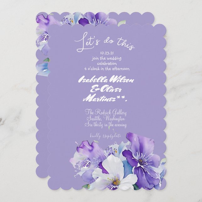 wedding invitation lavender colorfloral (Creator Uploaded)