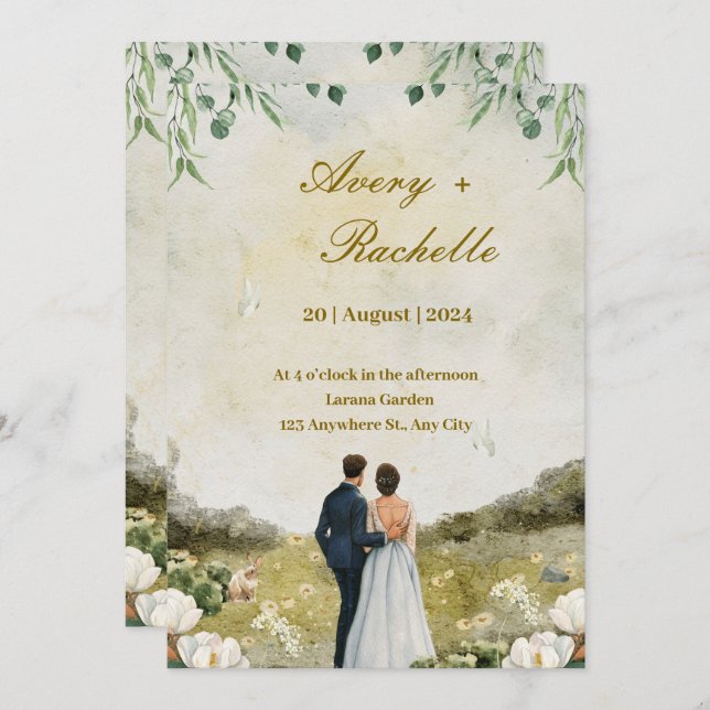 Wedding Invitation Letter (Front/Back)