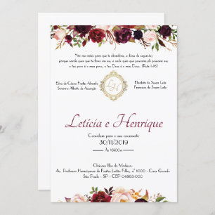 Wedding Invitation - Marsala Front
