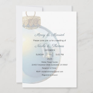 Wedding Invitation, Merry & Married Invitation