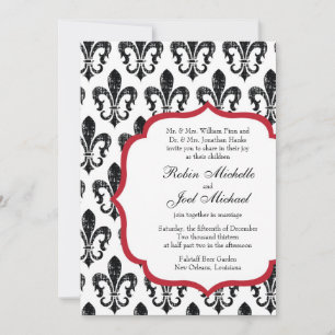 Wedding Invitation   New Orleans   Red