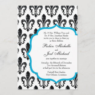 Wedding Invitation   New Orleans   Turquoise