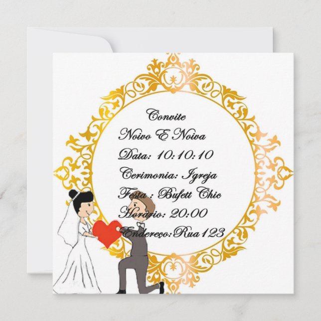 wedding invitation newlyweds (Front)