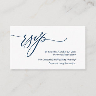 Wedding Invitation Online RSVP, Modern Script Card