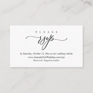 Wedding Invitation Online RSVP, Modern Script Card