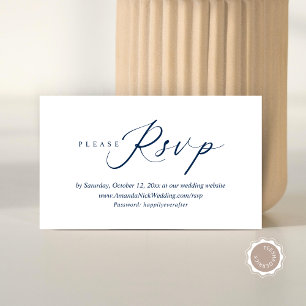 Wedding Invitation Online RSVP, Modern Script Card