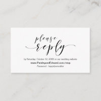Wedding invitation, online RSVP website