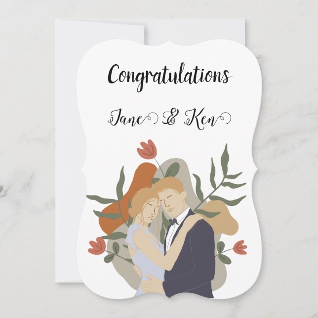 wedding invitation or congratulations (Front)