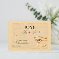 Wedding Invitation Pharaonic heritage on papyrus