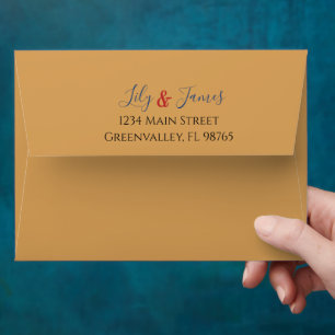 Wedding Invitation Pharaonic heritage on papyrus Envelope