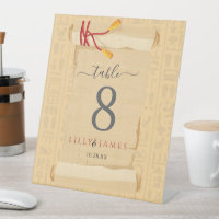 Wedding Invitation Pharaonic heritage on papyrus