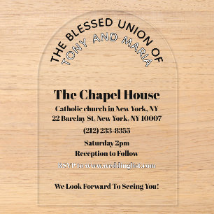 Wedding invitation plexiglass