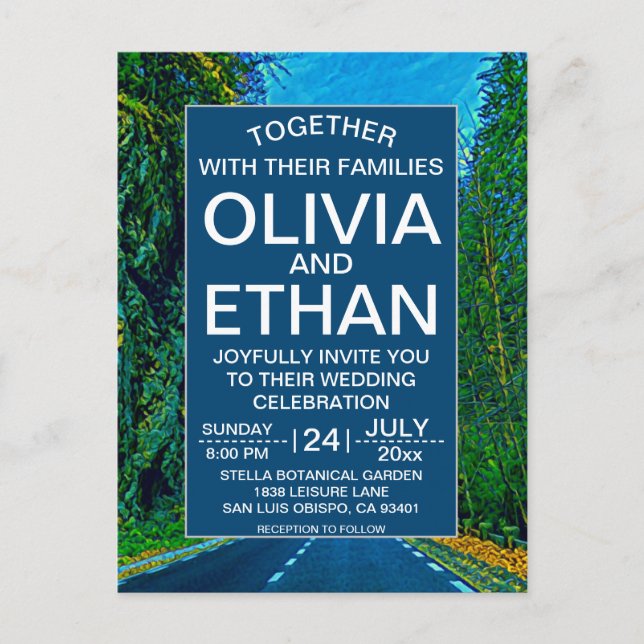 Wedding Invitation Postcard (Front)