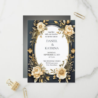wedding invitation postcard