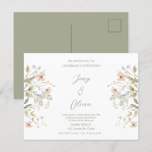 WEDDING INVITATION POSTCARD