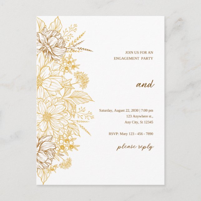 wedding invitation postcard (Front)