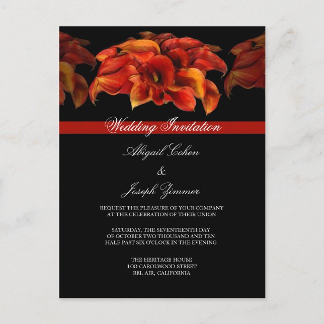 Wedding Invitation Postcards (Front)