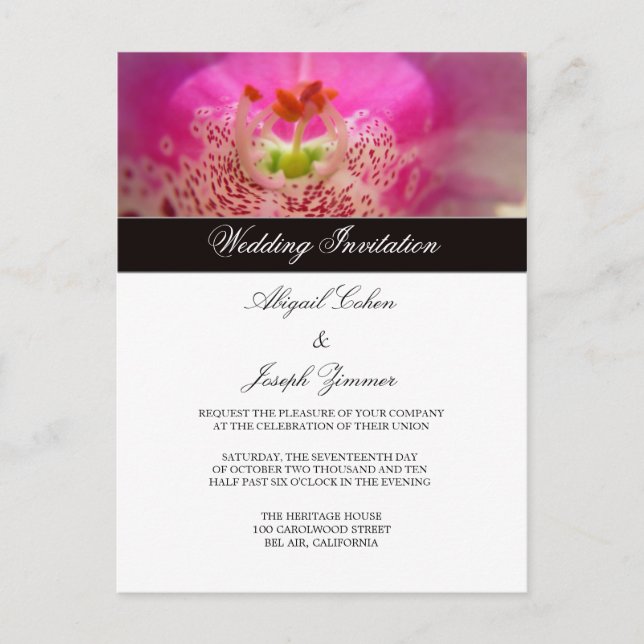 Wedding Invitation Postcards (Front)