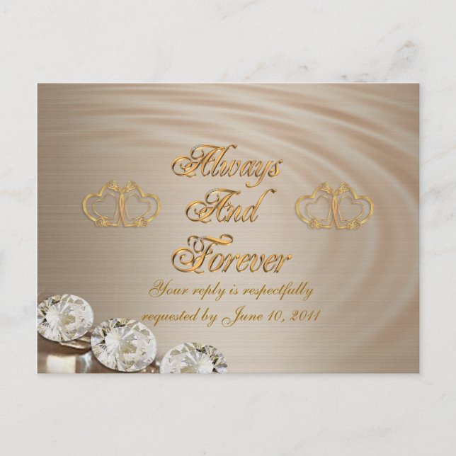 Wedding invitation response card postcard (Front)