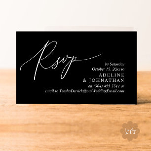 Wedding Invitation RSVP, Modern Romantic Reminder