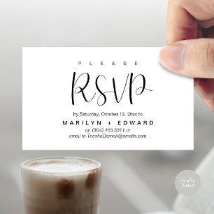 Wedding Invitation RSVP Reminder Enclosed Card