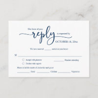 Wedding Invitation RSVP Respond, Meal Options Card