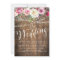WEDDING INVITATION | Rustic Wood Floral Lights