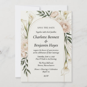 wedding invitation, save the date, blue toile, invitation