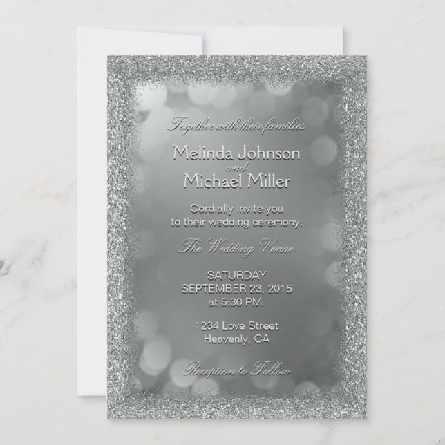 Wedding Invitation | Silver (Front)