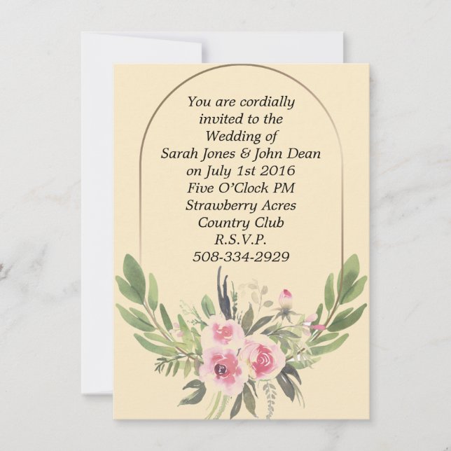 Wedding invitation simple (Front)