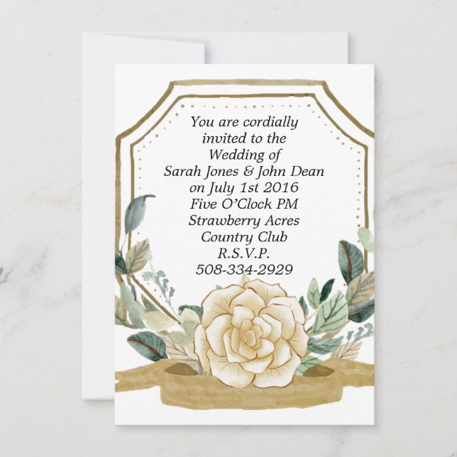 Wedding invitation simple (Front)