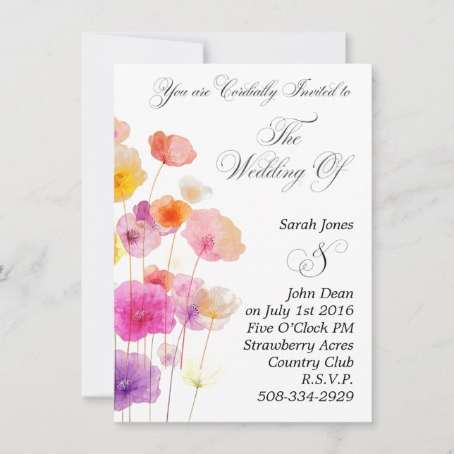 Wedding invitation simple (Front)