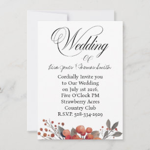 Wedding invitation simple