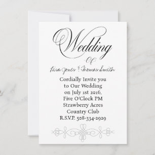 Wedding invitation simple