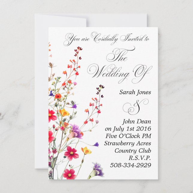 Wedding invitation simple (Front)
