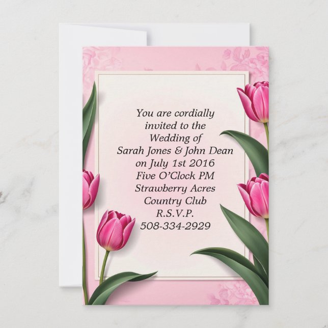 Wedding invitation simple (Front)